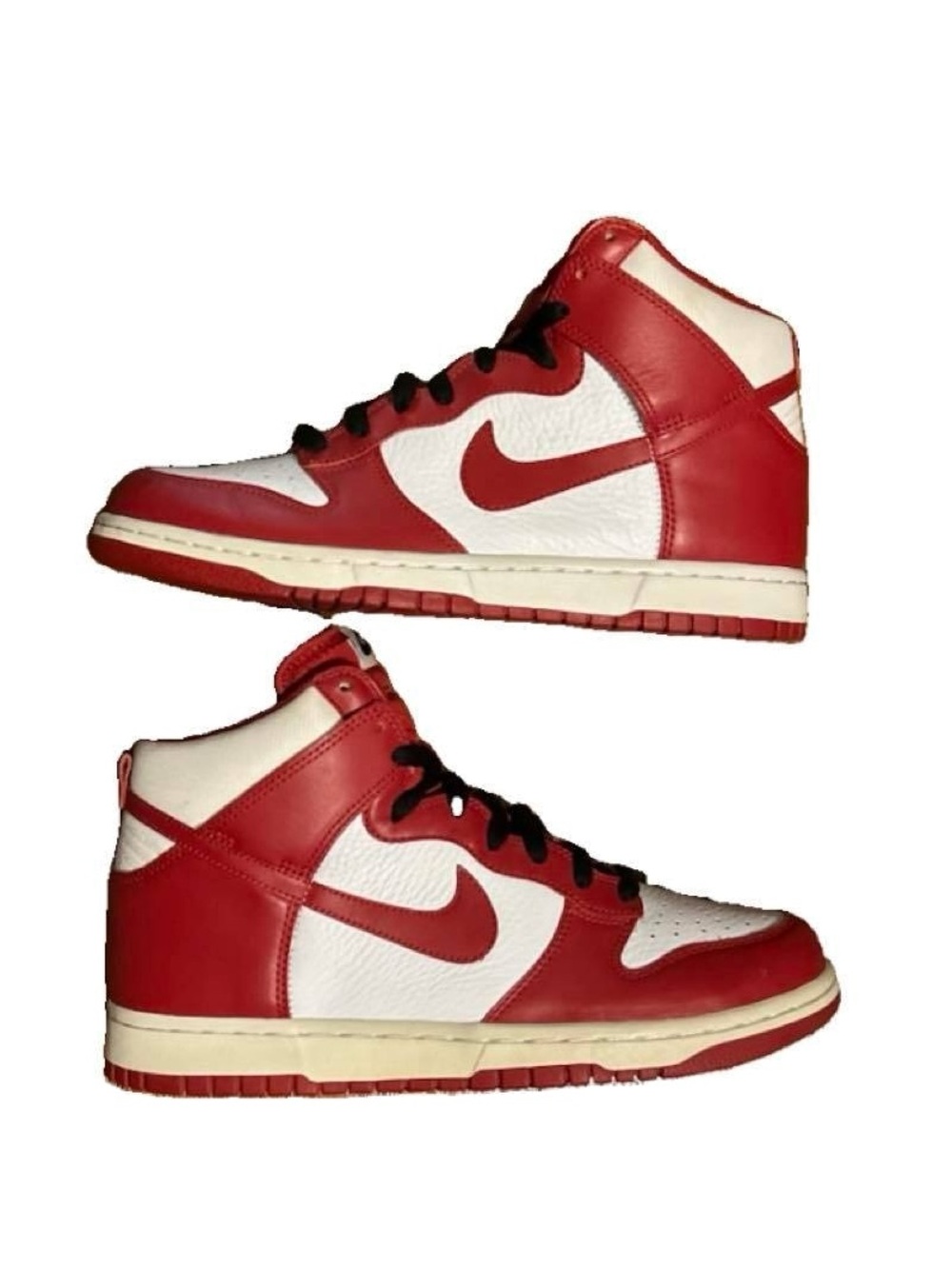 Nike Dunk High White Varsity Red 2009 Vintage 317982-162 Size 9 Used No Box